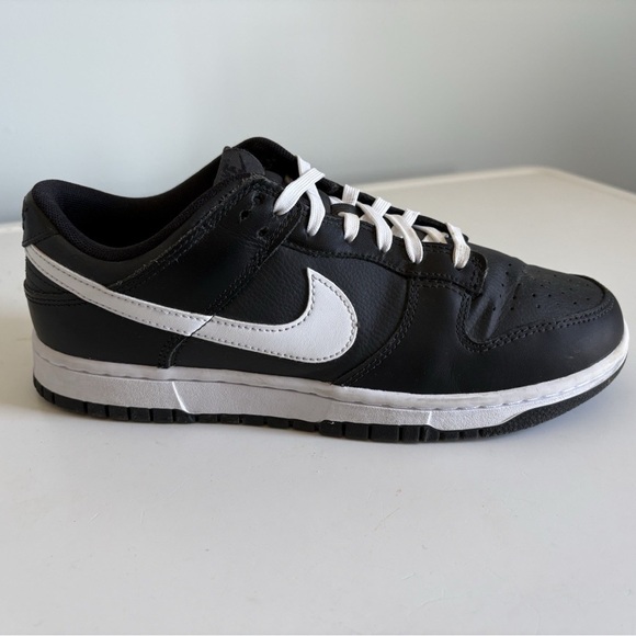Nike Dunk Low Black White Leather Lace Up Men\'s Athletic Sneakers main image 6